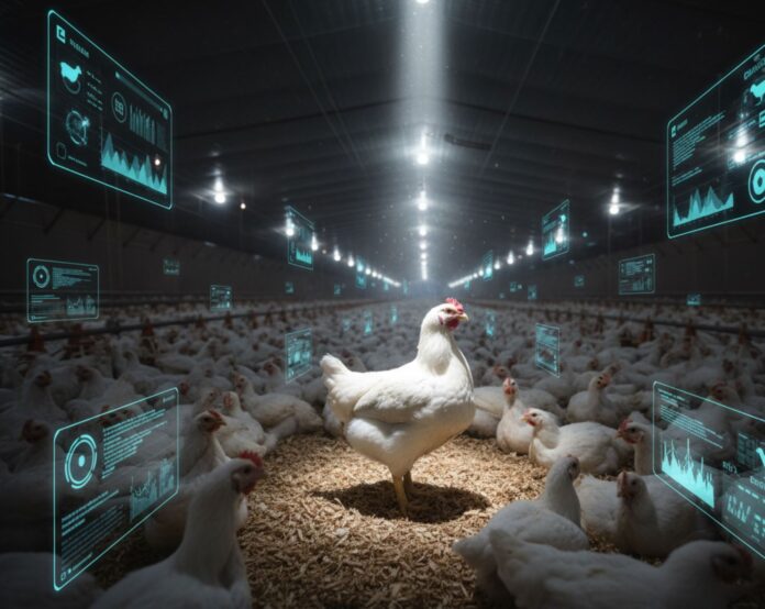 inteligencia artificial aplicada al engorde de pollos - Imagen-creada-por-NeXusAvicultura